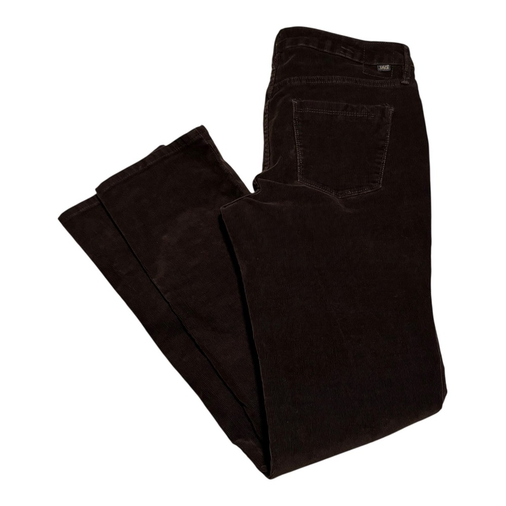 Jag Mid Rise Slim Leg Brown‎ Cotton Spandex Corduroy Pants Women's 8 (31x33)